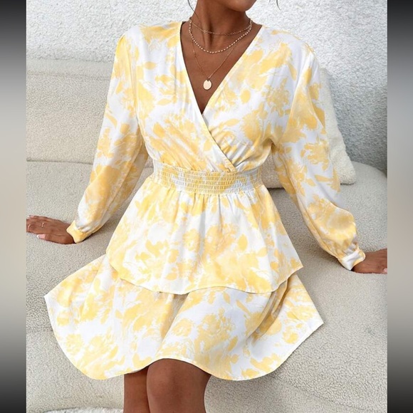 Boho floral print t shirred waist dress - Picture 8 of 13